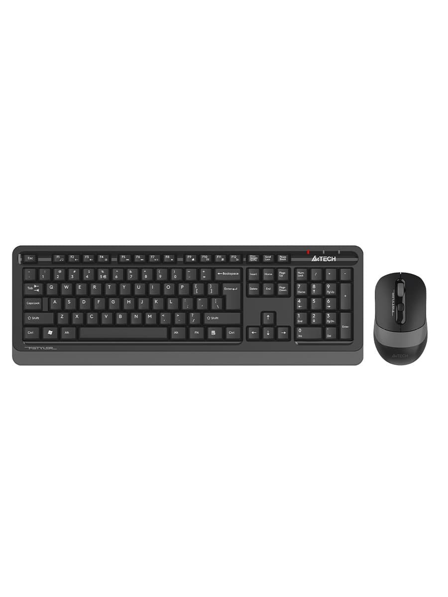 Комплект беспроводная клавиатура и мышь A4TECH FSTYLER FG1010S-Gray, мембранная, 104btns, 2000dpi, 4btns, USB, Серый