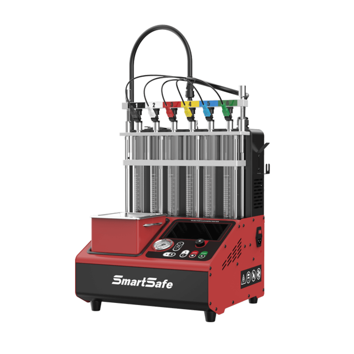 Launch-Smartsafe CNC605+ — универсальный стенд для промывки и тестирования форсунок (GDI, PIEZO, обычные), с ультразвуковой очисткой и имитацией режимов двигателя